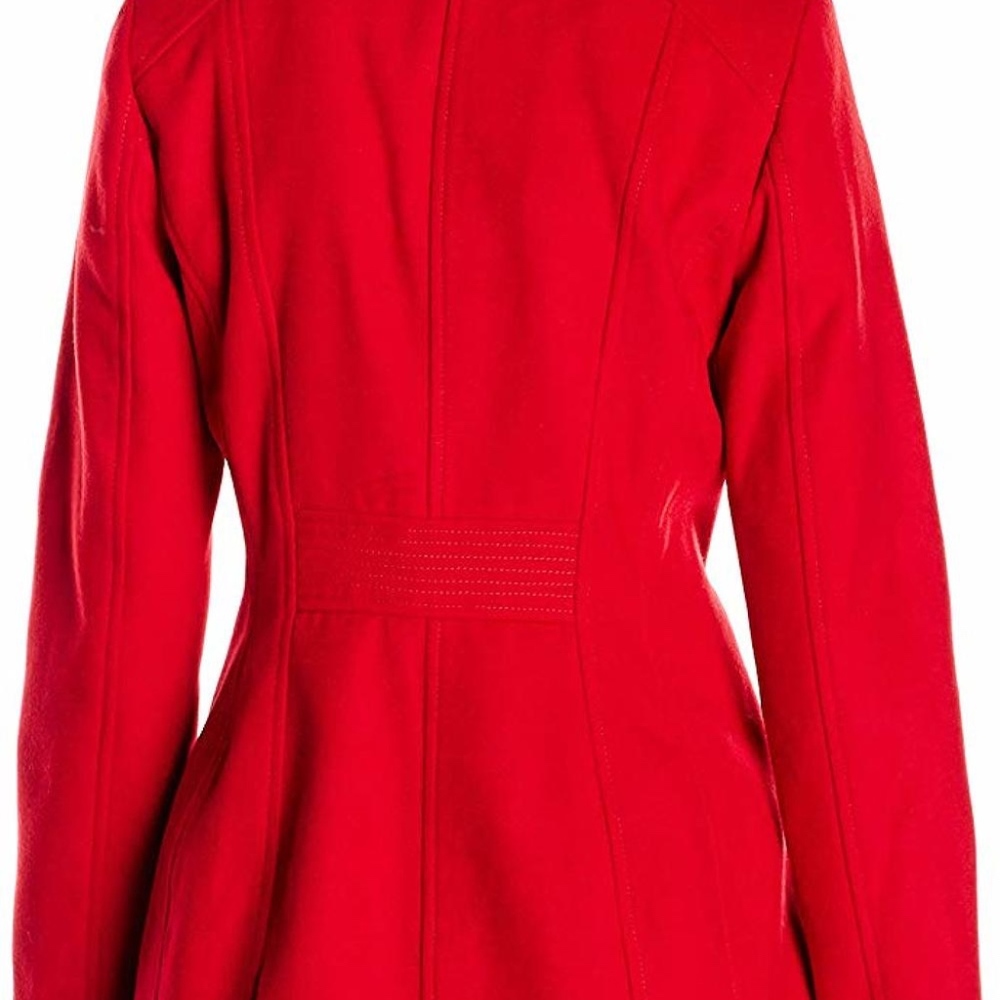 Kensie Women's Button Up Jacket with Knit Collar - Picture 2 of 4